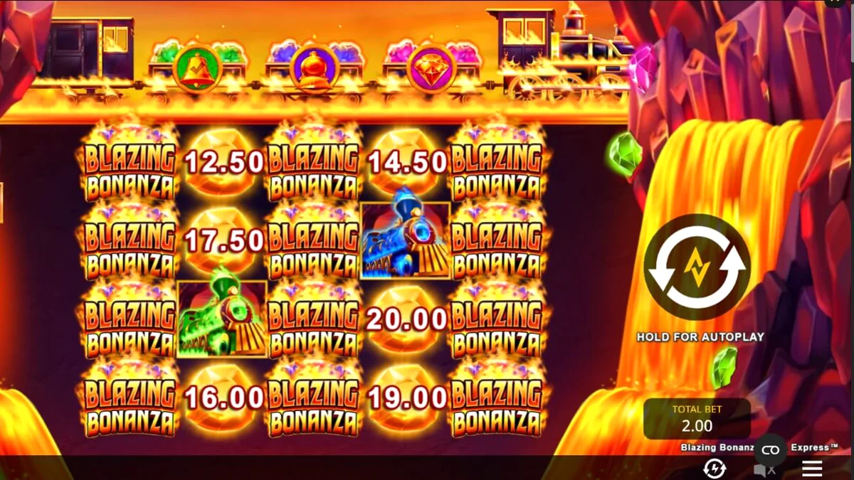Blazing Bonanza Rush Express slot machine interface